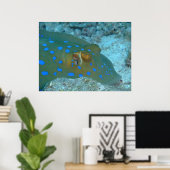 Bluespotted Ribbontail Ray Poster (Thuiskantoor)