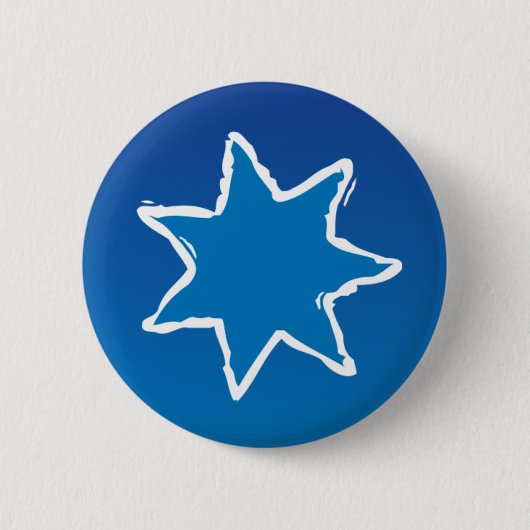 Bluestar Badge Ronde Button 5,7 Cm (Voorkant)