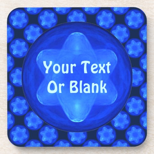 Bluestar Fractal Bier Onderzetter (Voorkant)