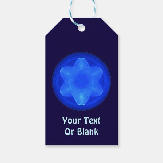 Bluestar Fractal Cadeaulabel (Voorkant)