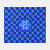 Bluestar Fractal Fleece Deken (Voorkant (Horizontaal))