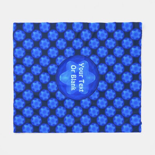 Bluestar Fractal Fleece Deken (Voorkant (Horizontaal))