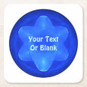 Bluestar Fractal Kartonnen Onderzetters (Voorkant)