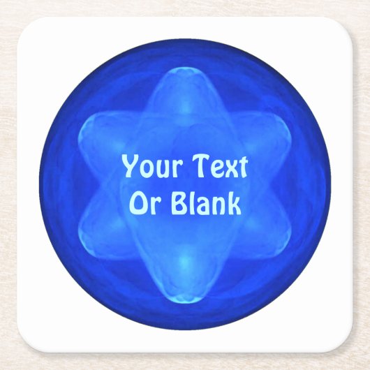 Bluestar Fractal Kartonnen Onderzetters (Voorkant)