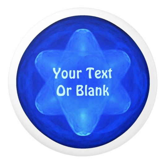 Bluestar Fractal Keramische Knop (Voorkant)