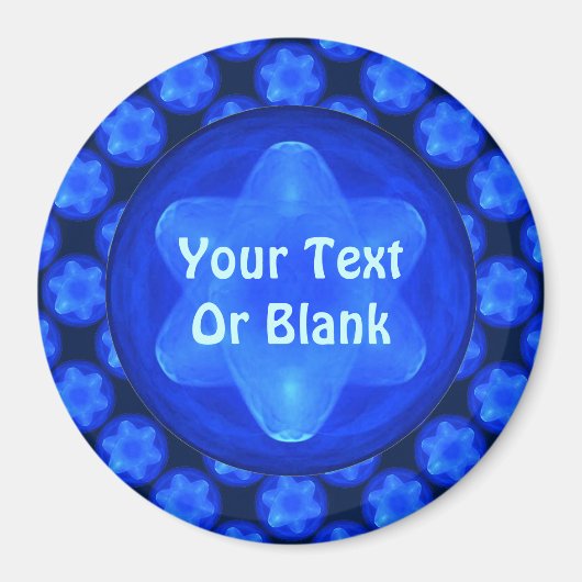 Bluestar Fractal Magneet (Voorkant)