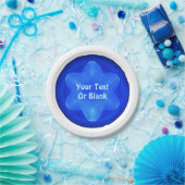 Bluestar Fractal Papieren Bordje (Feest)