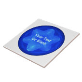 Bluestar Fractal Tegeltje (Zijkant)