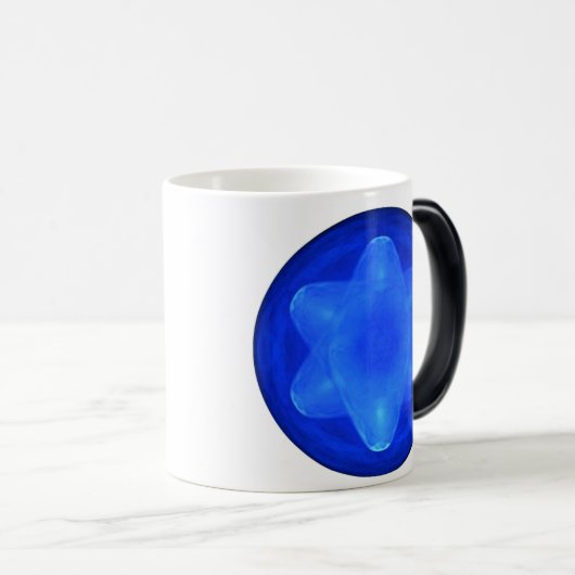 Bluestar on White Magische Mok (Voorkant rechts)