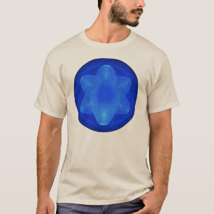Bluestar on White T-shirt