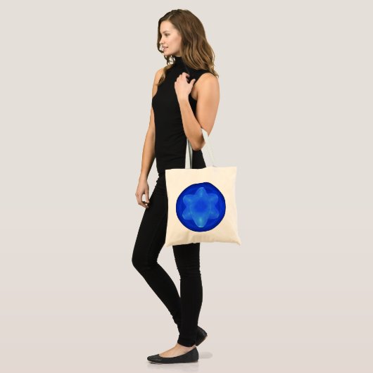 Bluestar on White Tote Bag (Voorkant (model))