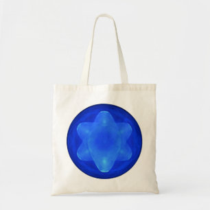 Bluestar on White Tote Bag