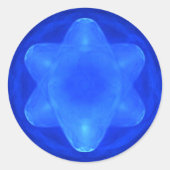 Bluestar Ronde Sticker (Voorkant)