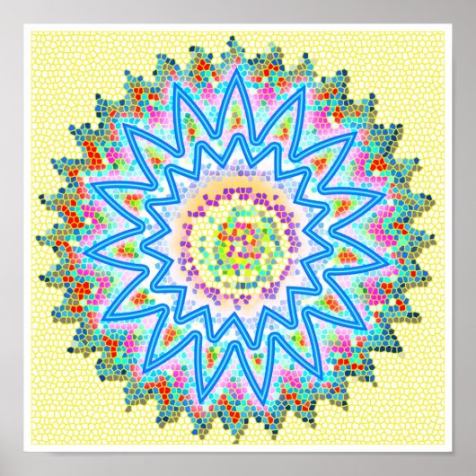 BlueStar Sparking Soothing Healing Chakra Poster (Voorkant)