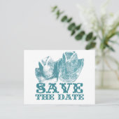 Bluestone Blauwgroen Western paard Ranch Boerderij Briefkaart (Staand voorkant)