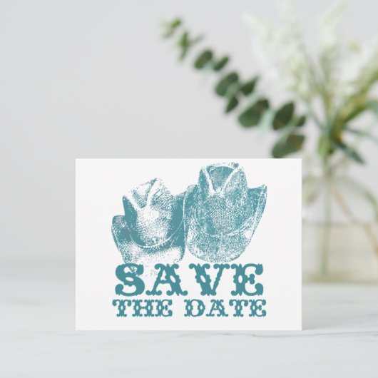 Bluestone Blauwgroen Western paard Ranch Boerderij Briefkaart (Staand voorkant)