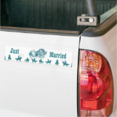 Bluestone Blauwgroen Western paard Ranch Boerderij Bumpersticker (Op Truck)