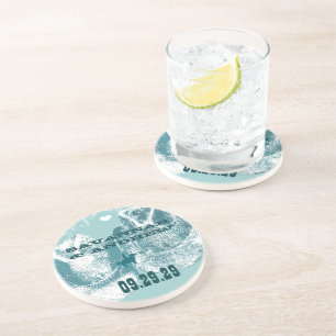 Bluestone Blauwgroen Western paard Ranch Boerderij Zandsteen Onderzetter