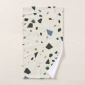 Bluestone Eden Green Black Terrazzo #1 Bad Handdoek (Handdoek)