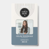 Bluestone | Minimalistische Bedrijfsmedewerker Fot Badge (Voorzijde)
