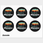 Bluestone State Park West Virginia Beer Retro Ronde Sticker (Vel)
