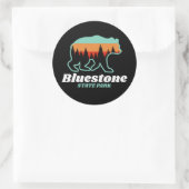 Bluestone State Park West Virginia Beer Retro Ronde Sticker (Tas)