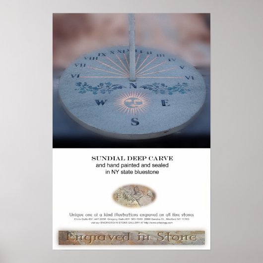 Bluestone Sundial Poster (Voorkant)