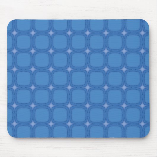Bluesville Retro Ronde Squares Muismat (Voorkant)