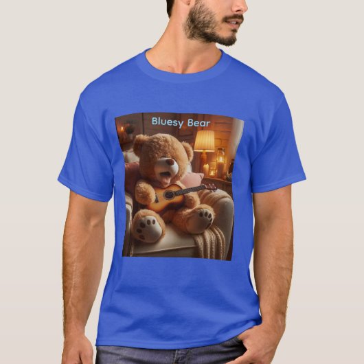 Bluesy Bear  T-shirt (Voorkant)