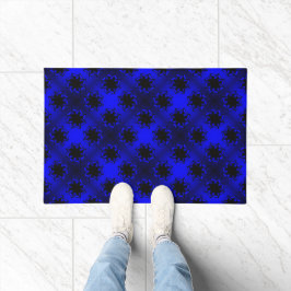 Bluesy Blue Gradient Star Bow Deurmat
