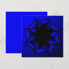 Bluesy Blue Gradient Star Bow Kaart