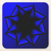 Bluesy Blue Gradient Star Bow Kartonnen Onderzetters (Voorkant)