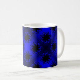 Bluesy Blue Gradient Star Bow Koffiemok
