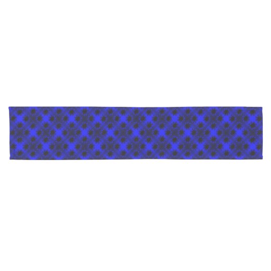 Bluesy Blue Gradient Star Bow Korte Tafelloper (Horizontaal)