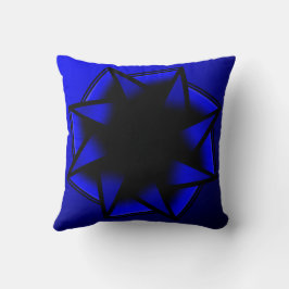 Bluesy Blue Gradient Star Bow Kussen