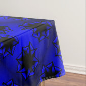 Bluesy Blue Gradient Star Bow Tafelkleed (Voorbeeld)