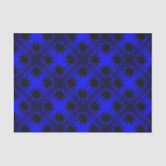 Bluesy Blue Gradient Star Bow Tissuepapier (Voorkant)