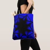 Bluesy Blue Gradient Star Bow Tote Bag (Dichtbij)