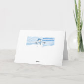 Bluesy Snowman Kaart (Achterkant)