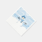 Bluesy Snowman Napkins Servetten (Hoek)