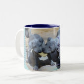 "BlueThai Ridgeback-Phu Quoc dog" Tweekleurige Koffiemok (Voorkant links)