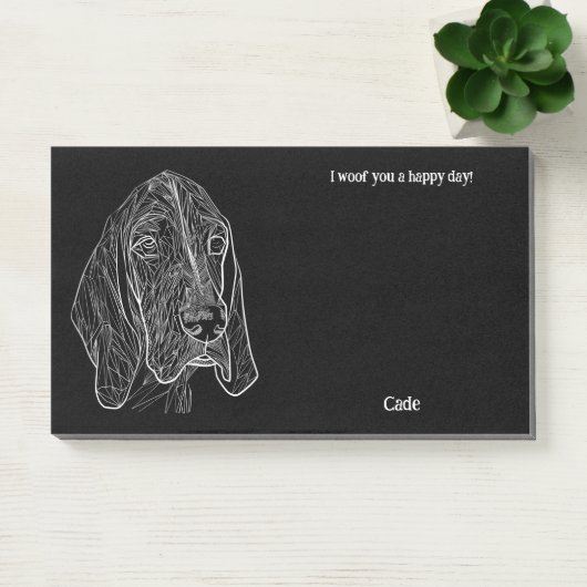 Bluetick Coonhound Abstracte Art Hondennaam Post-it® Notes (Kantoor)