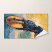 Bluetick Coonhound Beach Surfen schilderij Bad Handdoek (Handdoek)