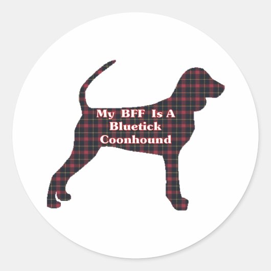 Bluetick Coonhound BFF Sticker (Voorkant)