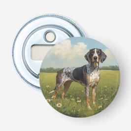 Bluetick Coonhound Button Flesopener