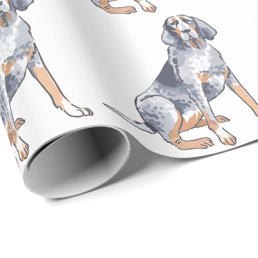 Bluetick Coonhound Cadeaupapier (Rol Hoek)