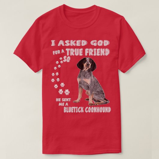 Bluetick Coonhound-cadeaus voor Bluetick Mama Blue T-shirt (Design voorkant)