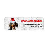 Bluetick Coonhound Christmas Dog Retouradres Etiket (Voorkant)
