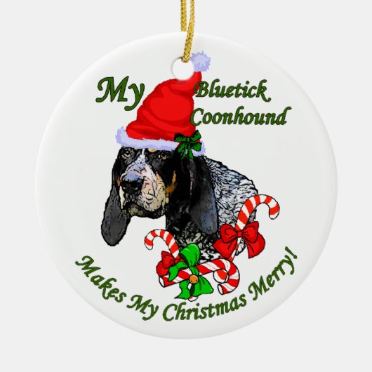 Bluetick Coonhound Christmas Gifts Ornament (Voorkant)