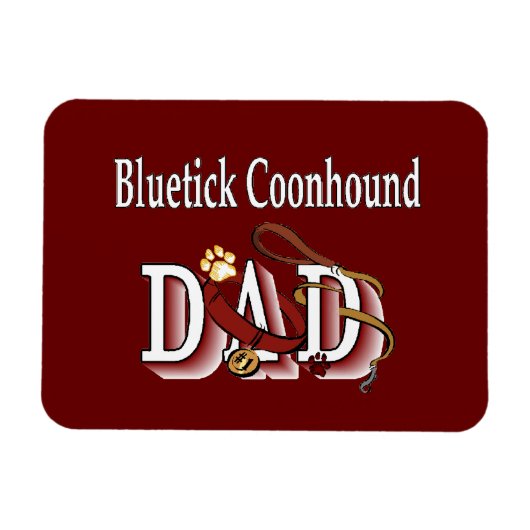 Bluetick Coonhound Dad Magneet (Horizontaal)